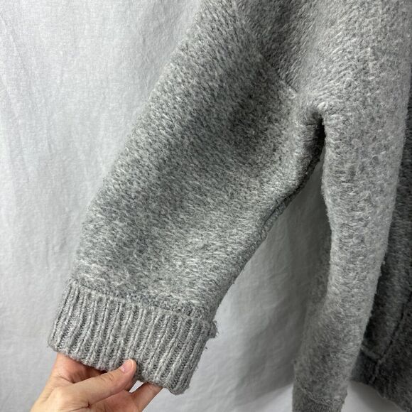 Inhabit Gray Wool Alpaca Blend Cocoon Coat Womens Size S2 Cozy Oversize - Picture 7 of 16